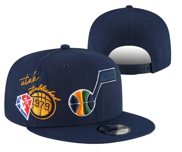 Utah Jazz Stitched 75th Anniversary Snapback Hats 0010